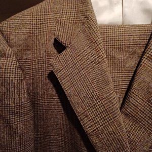 VINTAGE Brown Plaid Brooks Brothers Suit.  MAD MEN  Size 42